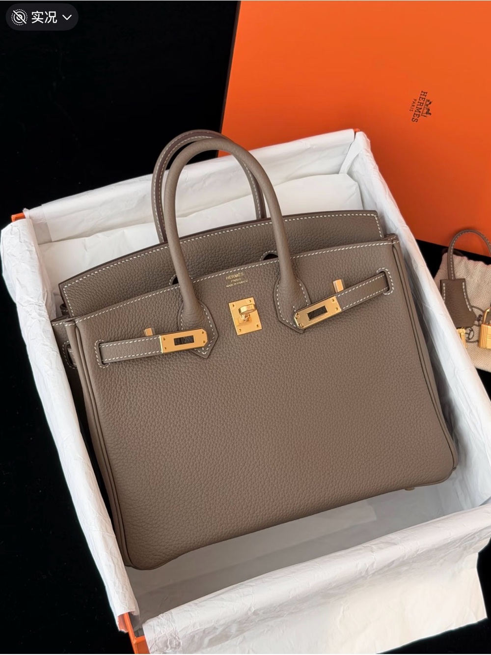 Hermes Taupe Birkin with Gold Hardware Etoupe